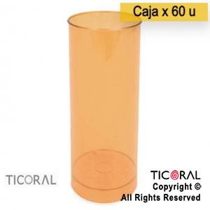 VASO TUBO NARANJA X 60